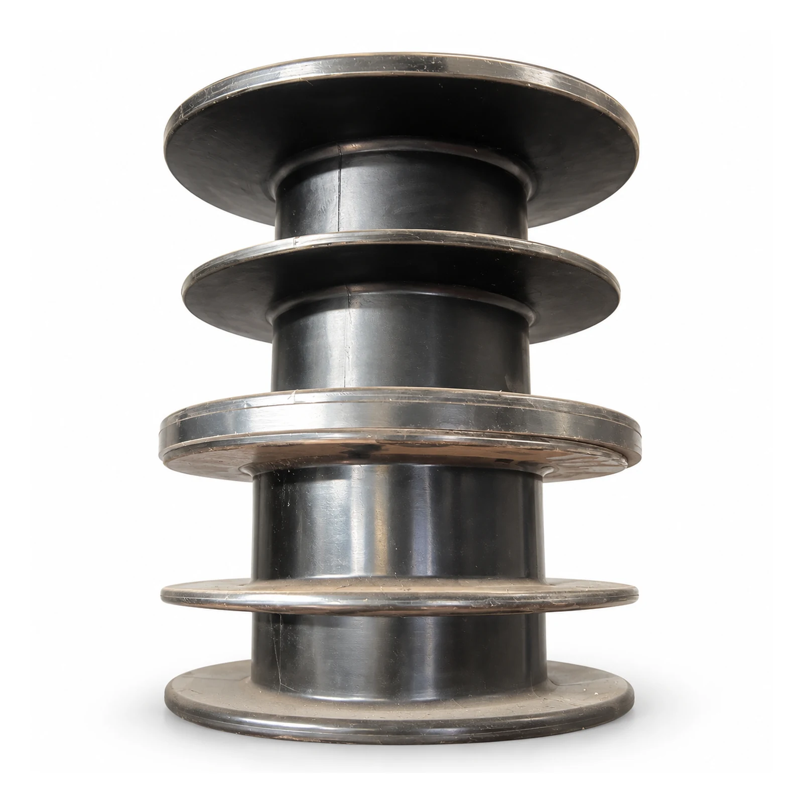 Carretel Industrial em Poliuretano com Alma de Aço – Modelo Liso com Flanges