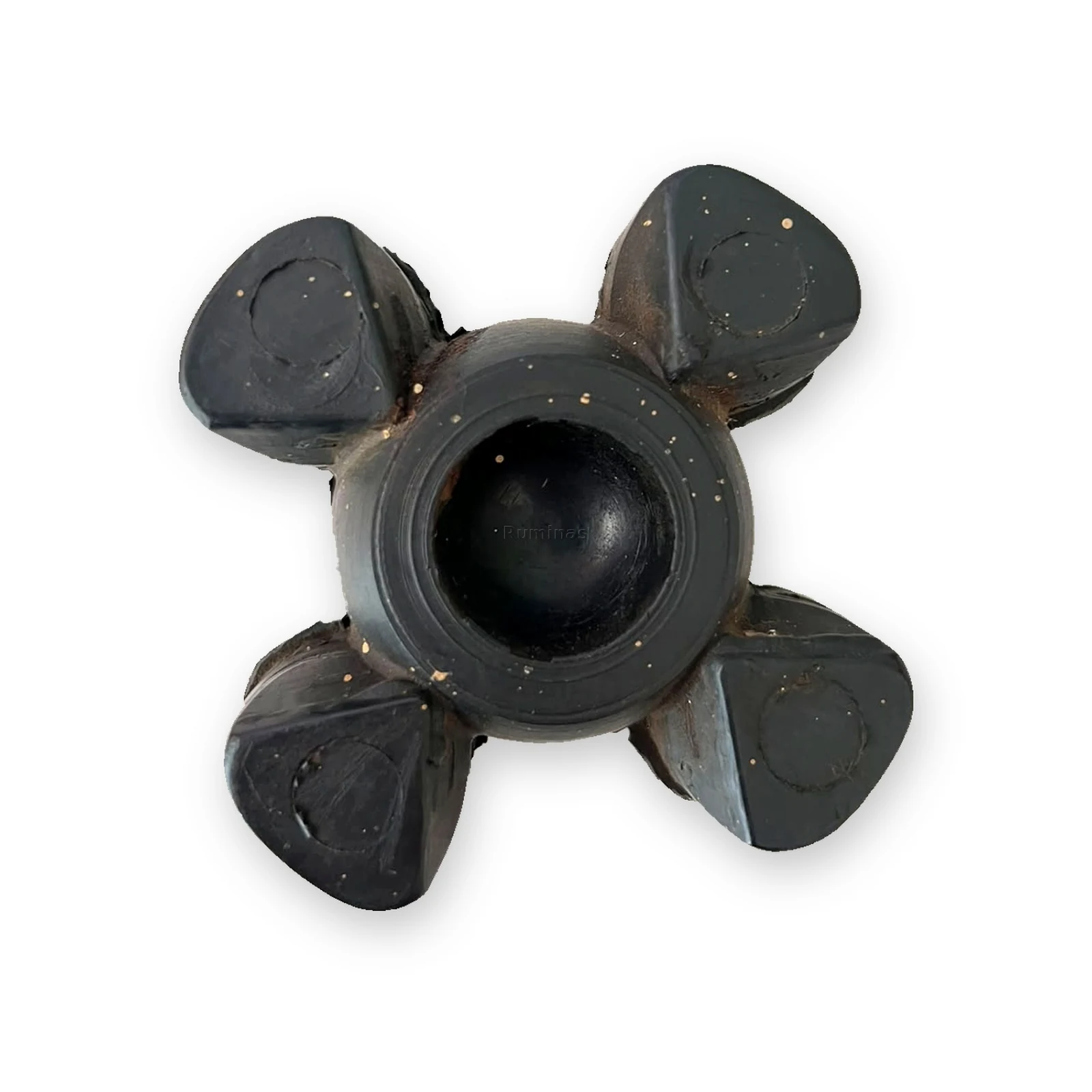 Estrela de Acoplamento em PU Preto – 4 Pontas com Cubo Central Alto
