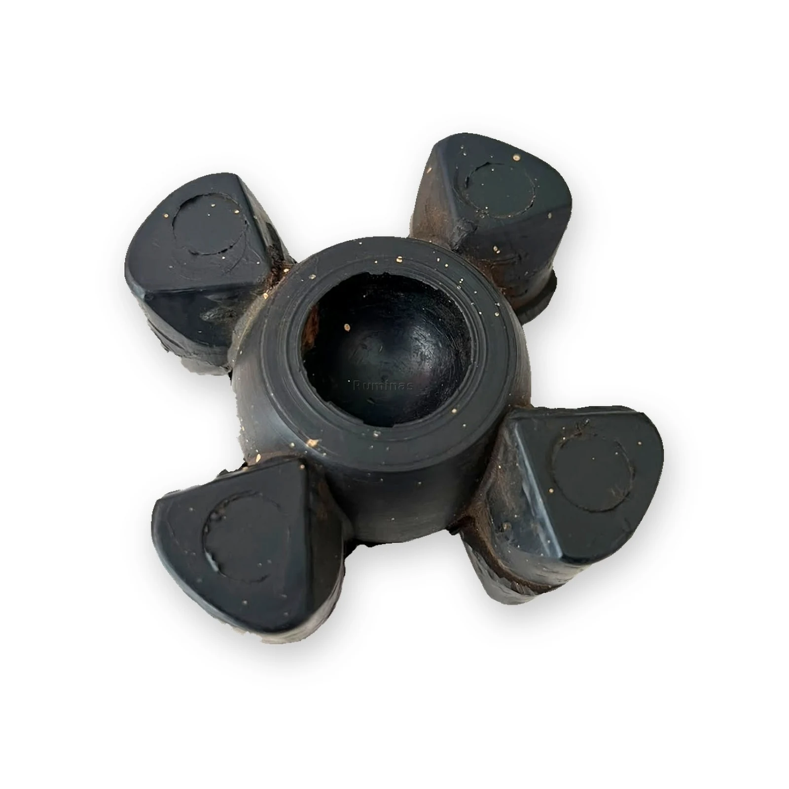 Estrela de Acoplamento em PU Preto – 4 Pontas com Cubo Central Alto — foto 2