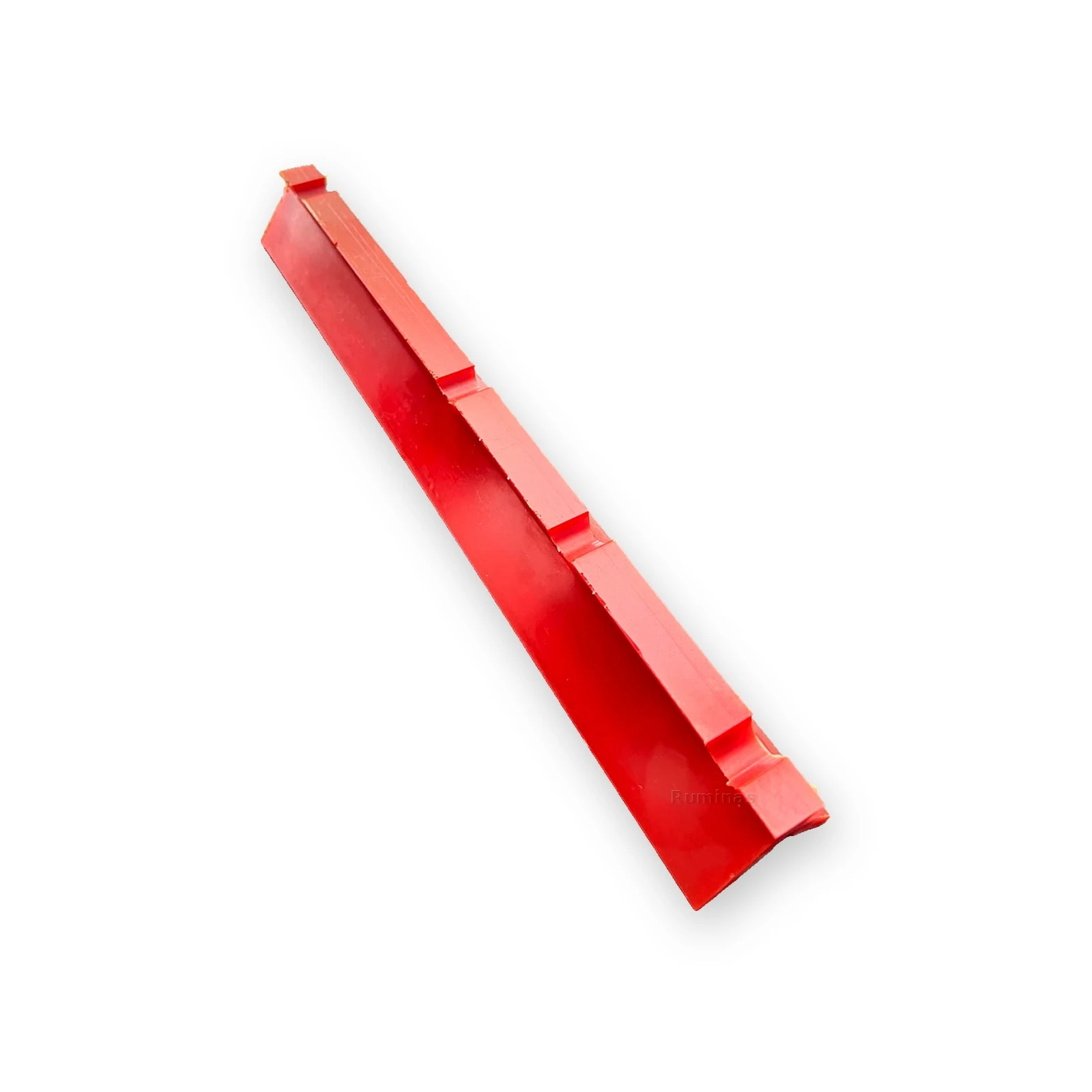 Perfil em Poliuretano Vermelho em L com 3 Entalhes – Lâmina Técnica Industrial