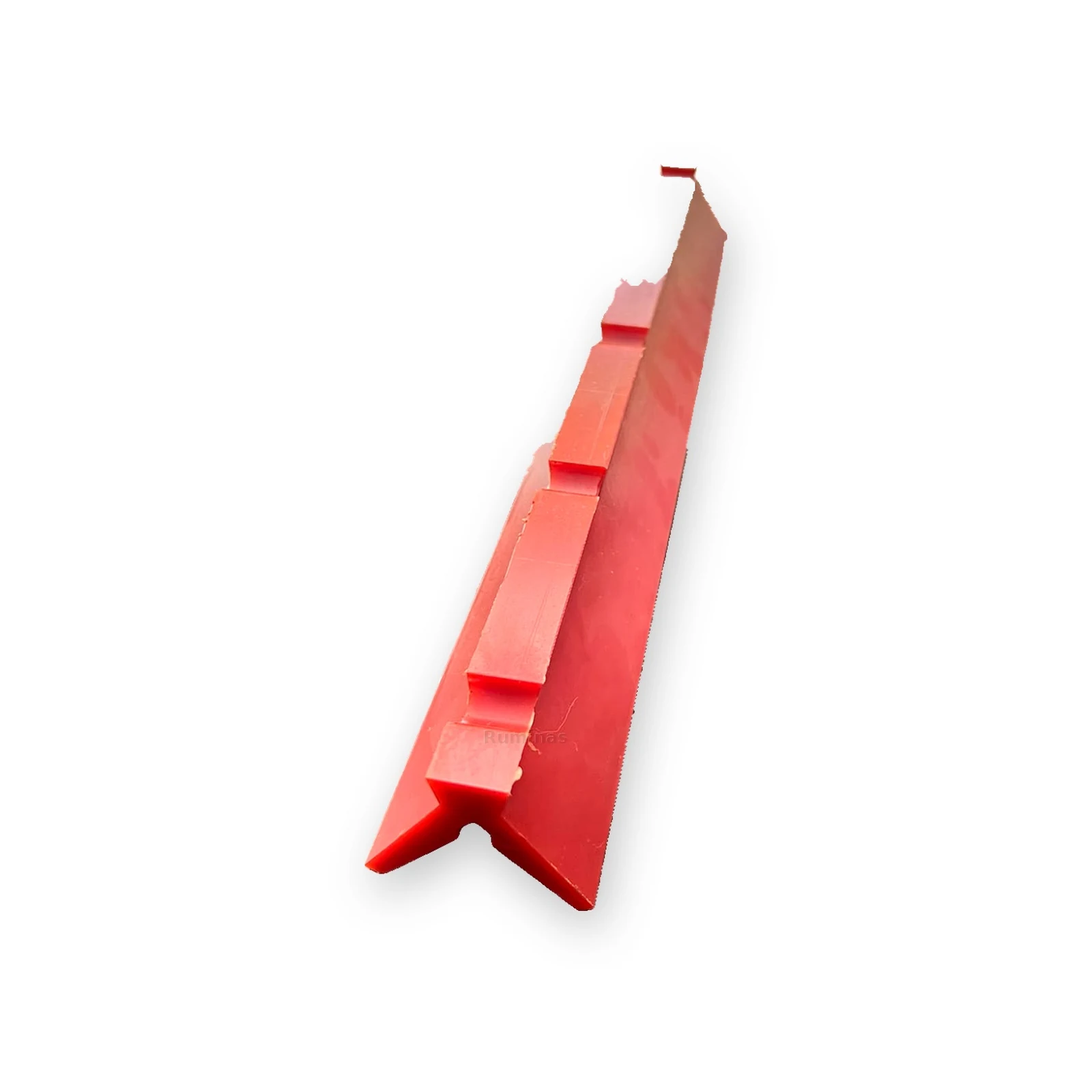 Perfil em Poliuretano Vermelho em L com 3 Entalhes – Lâmina Técnica Industrial — foto 2